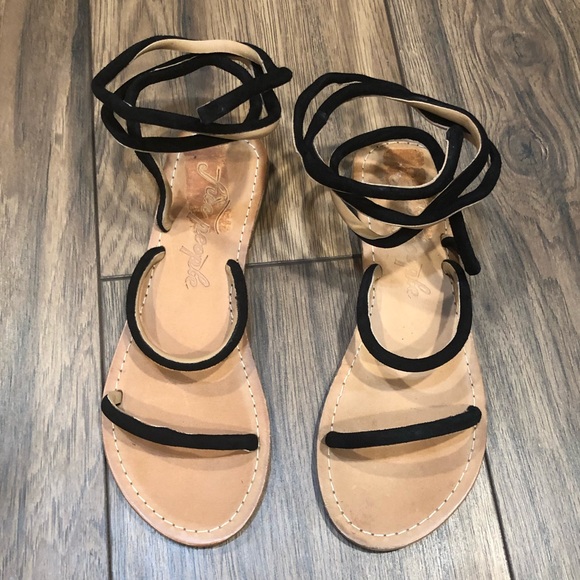 New Free People Black Havana Gladiator Sandals - Picture 4 of 8